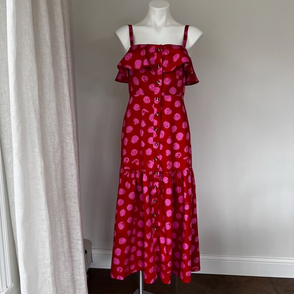 Borgo De Nor Florence Dress in Ram Pam Pam Red - Picture 1 of 7